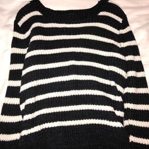 Forever 21 knit black and white striped sweater